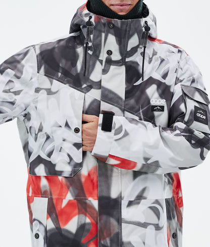 Snowboard Jacket Men Spray Black Red