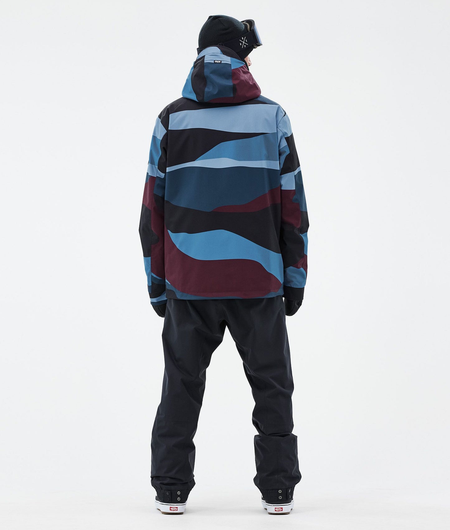 Snowboard Jacket Men Shards Burgundy Blue