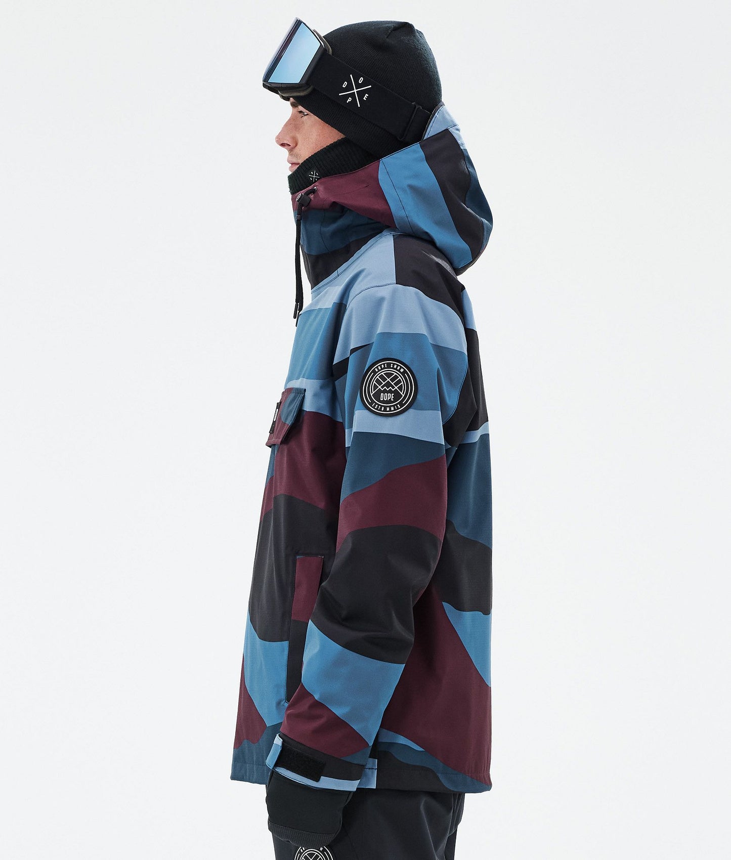 Snowboard Jacket Men Shards Burgundy Blue