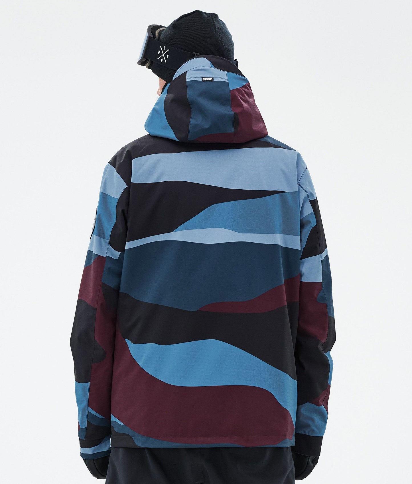 Snowboard Jacket Men Shards Burgundy Blue