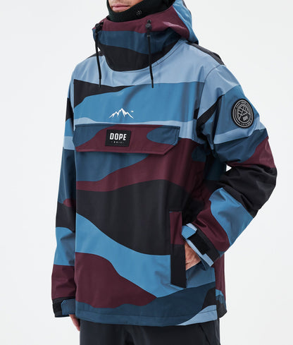 Snowboard Jacket Men Shards Burgundy Blue