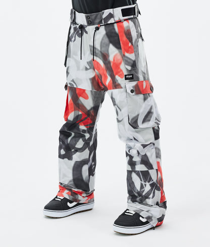 Snowboard Pants Men Spray Black Red