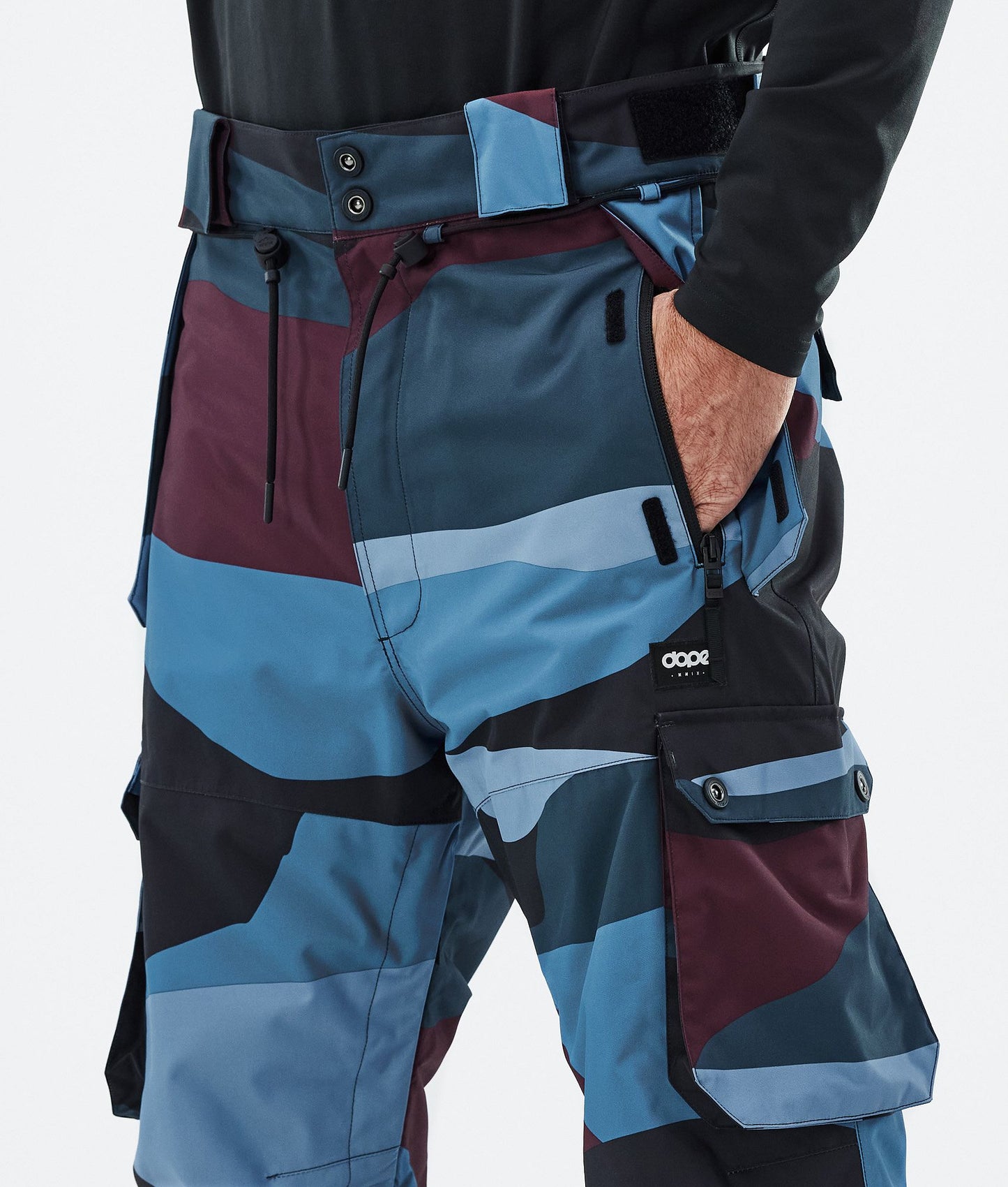 Snowboard Pants Men Shards Burgundy Blue