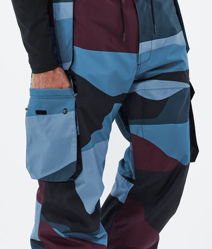 Snowboard Pants Men Shards Burgundy Blue