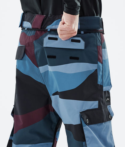 Snowboard Pants Men Shards Burgundy Blue