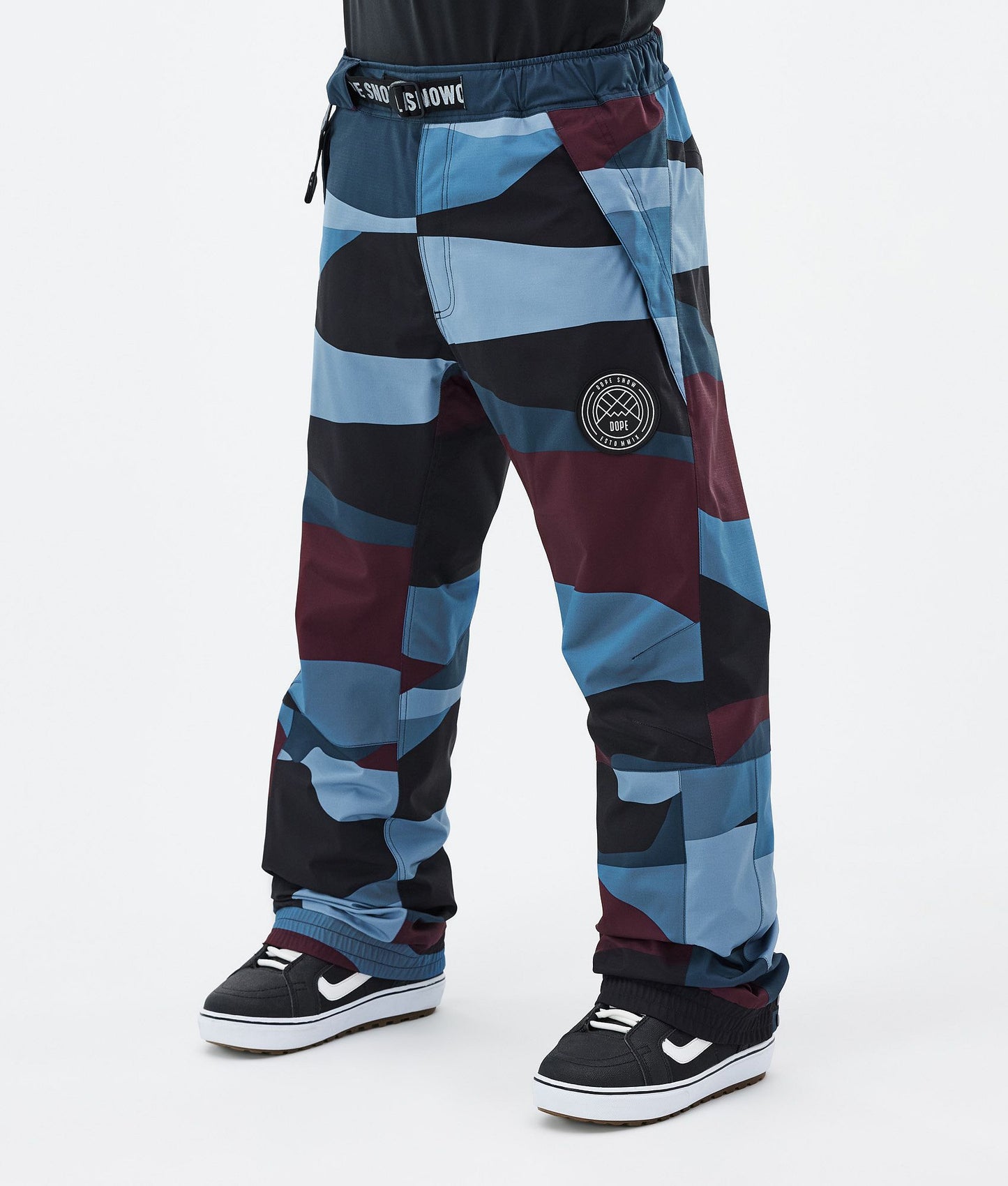 Snowboard Pants Men Shards Burgundy Blue