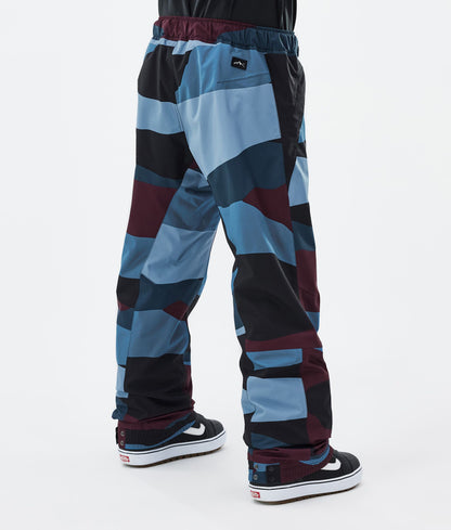 Snowboard Pants Men Shards Burgundy Blue