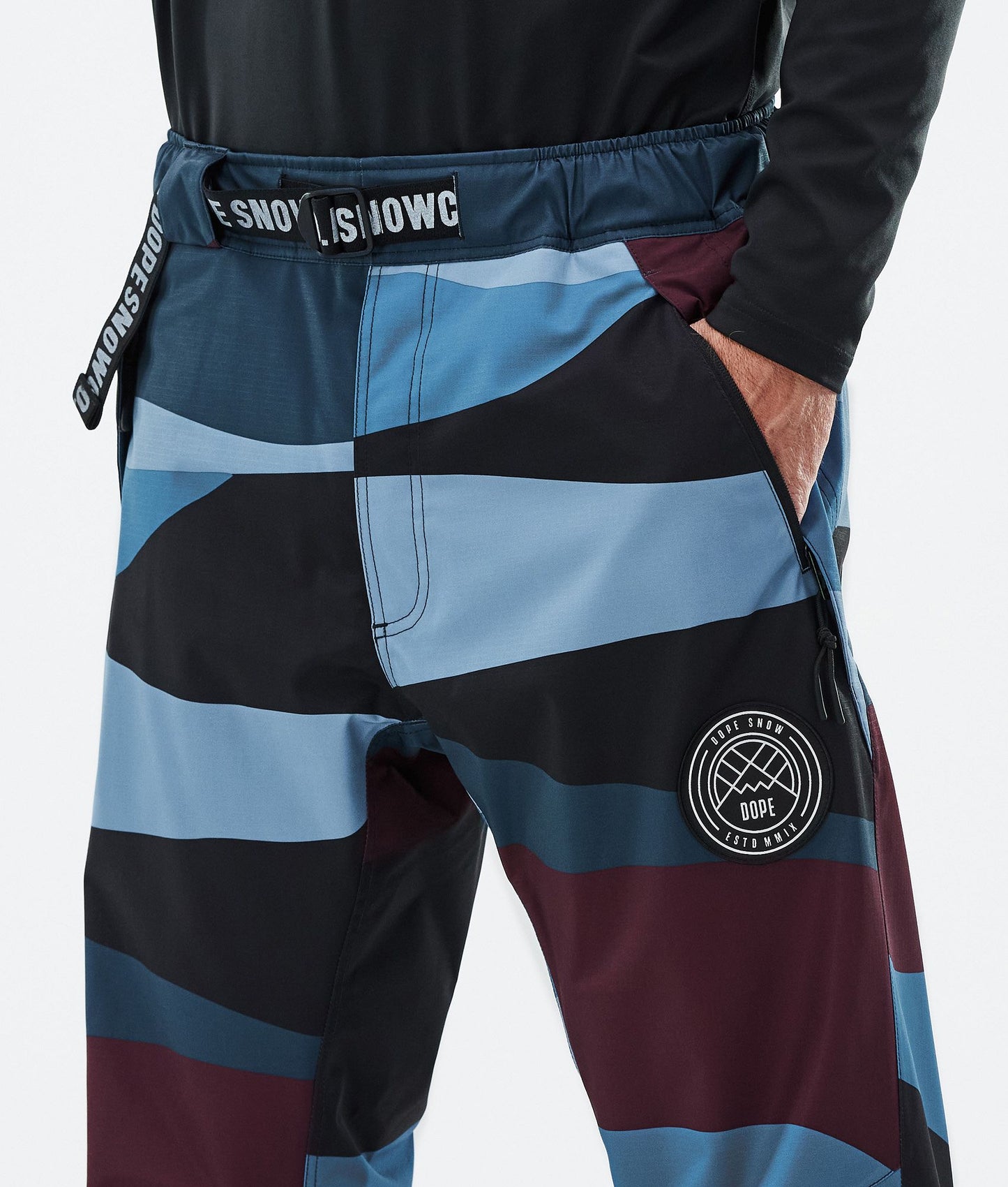 Snowboard Pants Men Shards Burgundy Blue