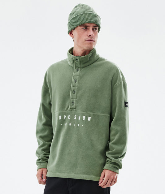 Fleece Sweater Men Moss Green