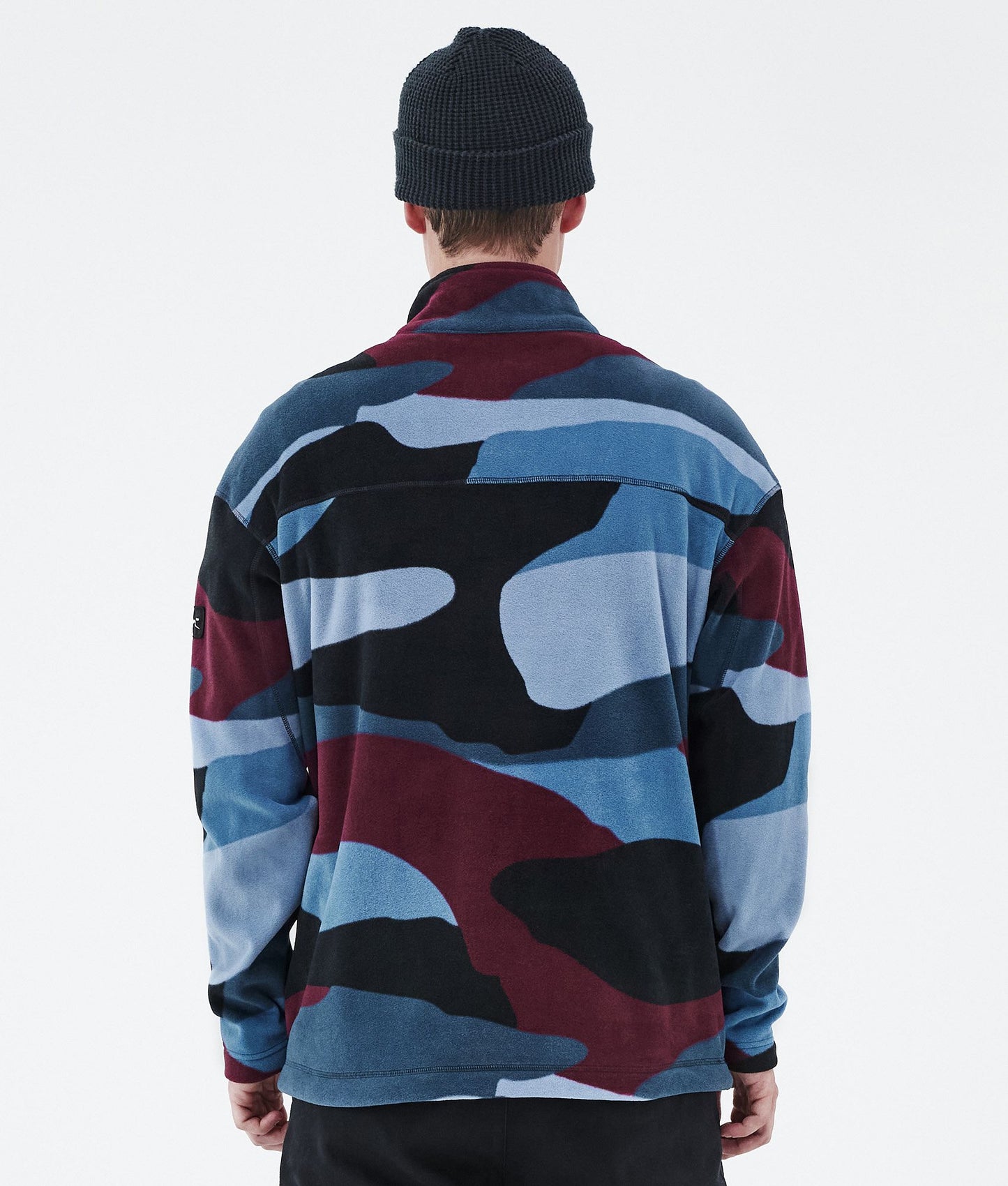 Fleece Sweater Men Shards Burgundy Blue