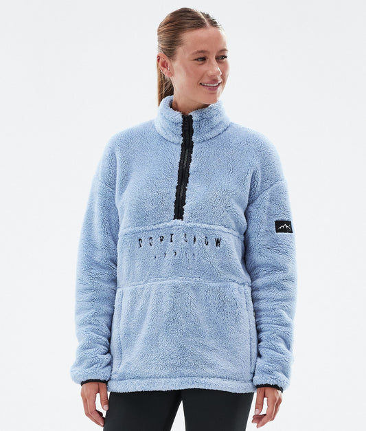 Fleece Sweater Women Light Blue