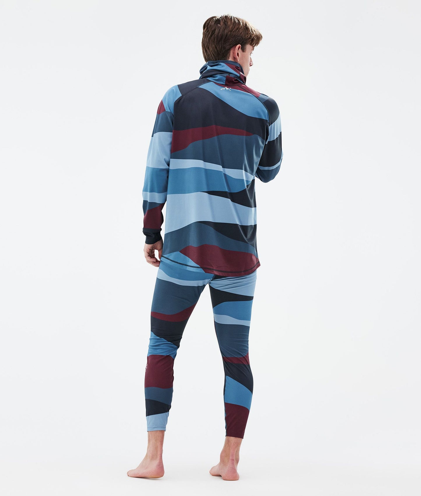 Base Layer Top Men 2X-Up Shards Burgundy Blue