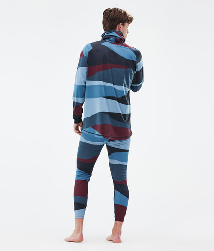 Base Layer Top Men 2X-Up Shards Burgundy Blue