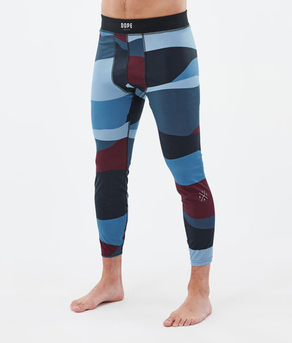 Base Layer Pant Men 2X-Up Shards Burgundy Blue