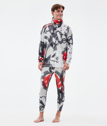 Base Layer Pant Men 2X-Up Spray Black Red