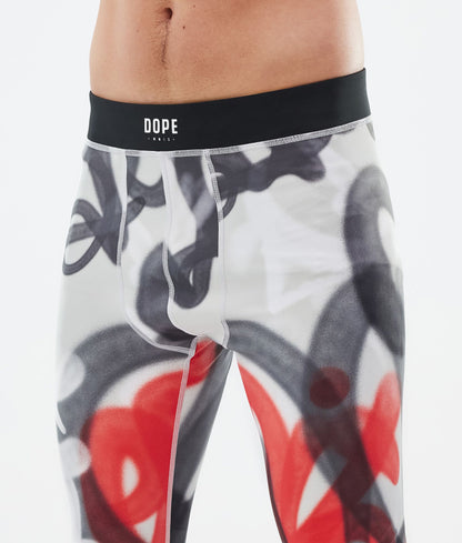 Base Layer Pant Men 2X-Up Spray Black Red