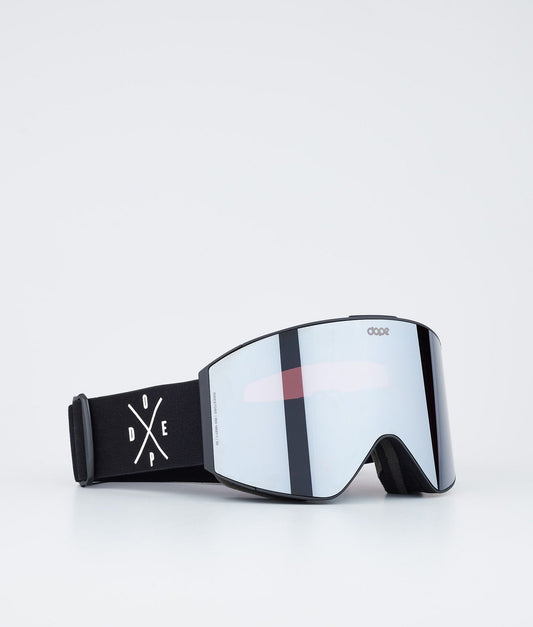 Ski Goggles Black/Silver Mirror