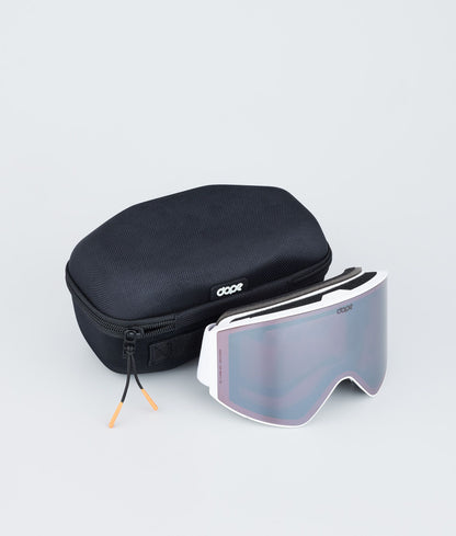 Ski Goggles White/Silver Mirror
