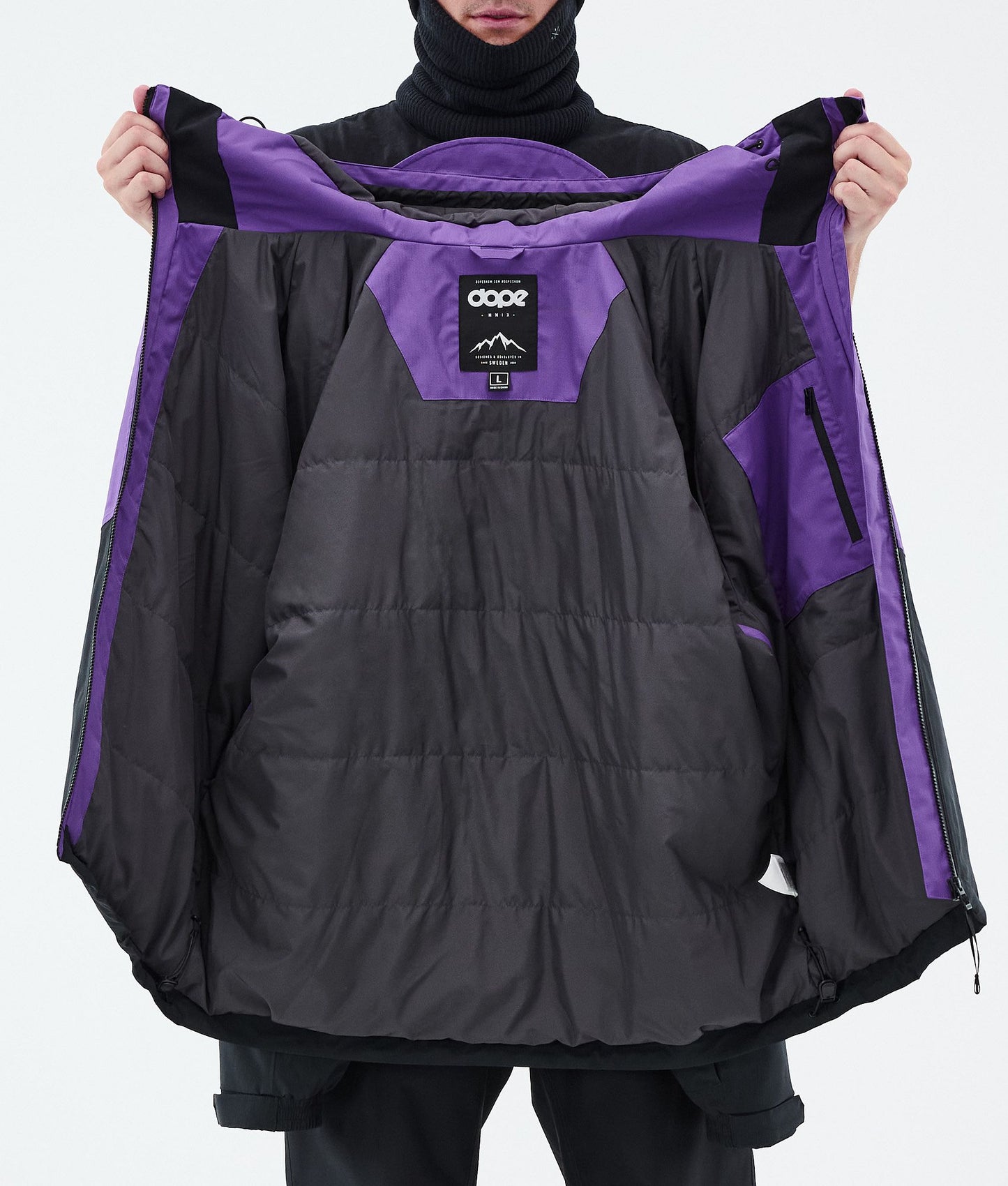 Snowboard Jacket Men Sport Vivid Purple/Red/Black