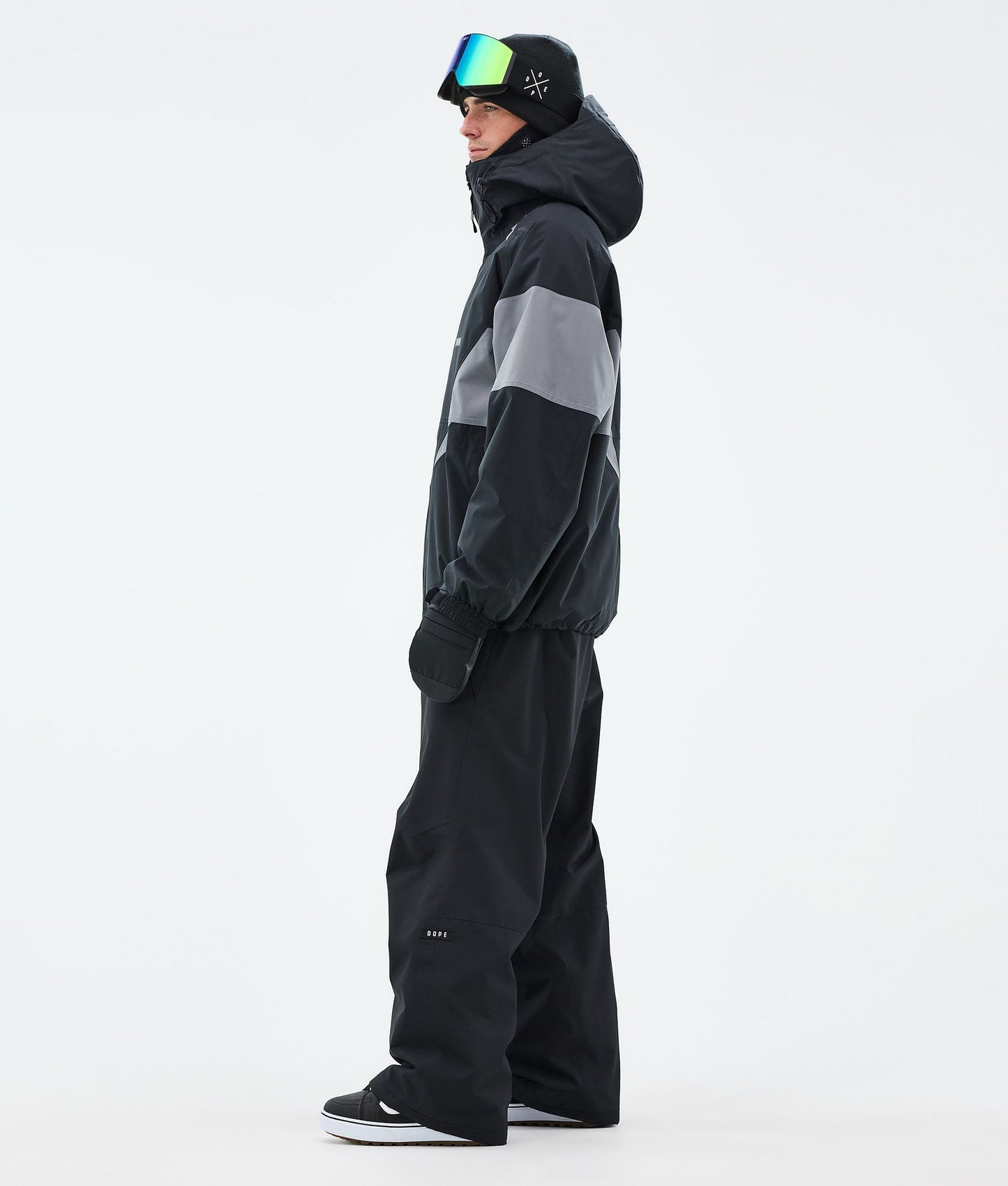 Snowboard Jacket Men Spike Black/Light Pearl