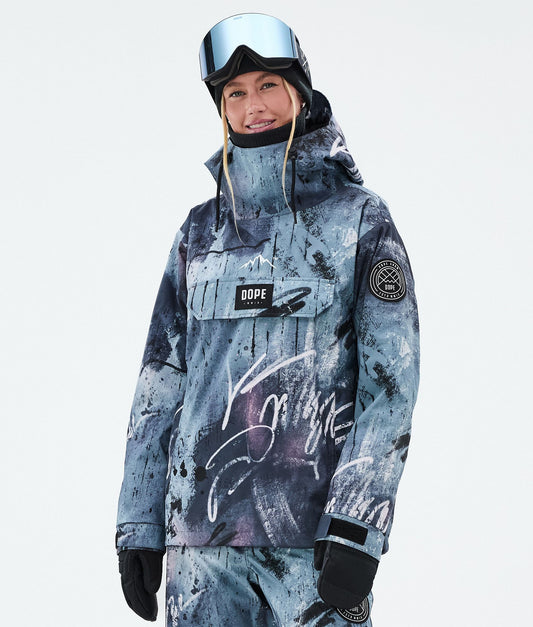 Snowboard Jacket Women Punk Blue
