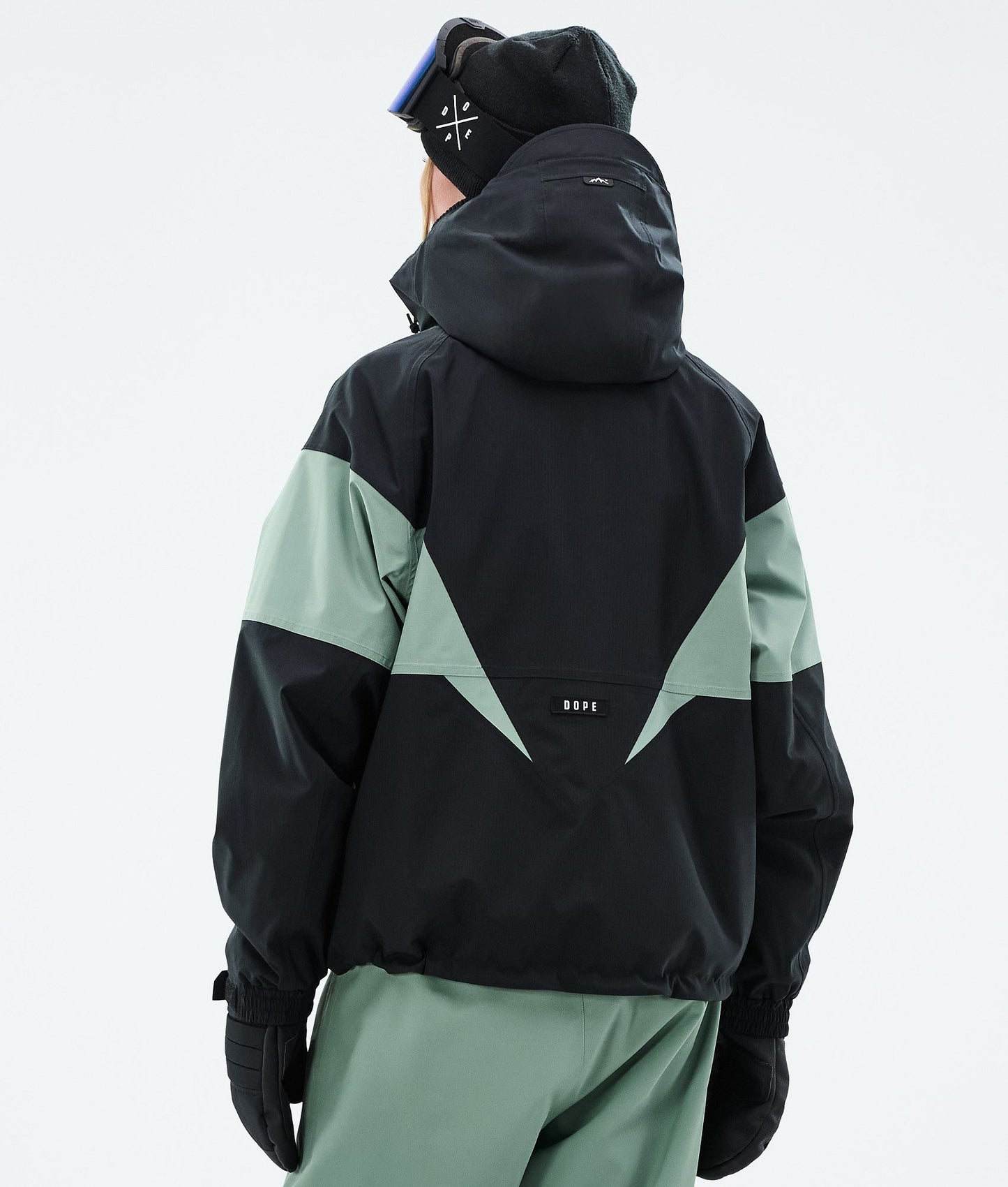 Snowboard Jacket Women Spike Black/Faded Green