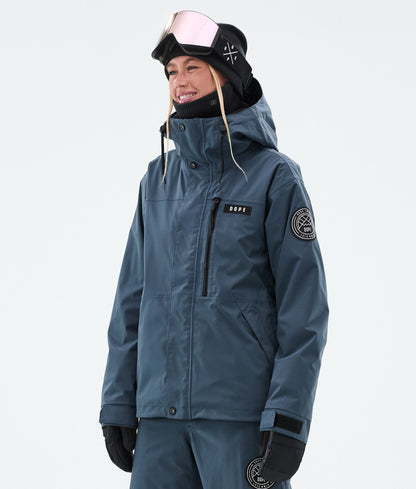 Snowboard Jacket Women Metal Blue