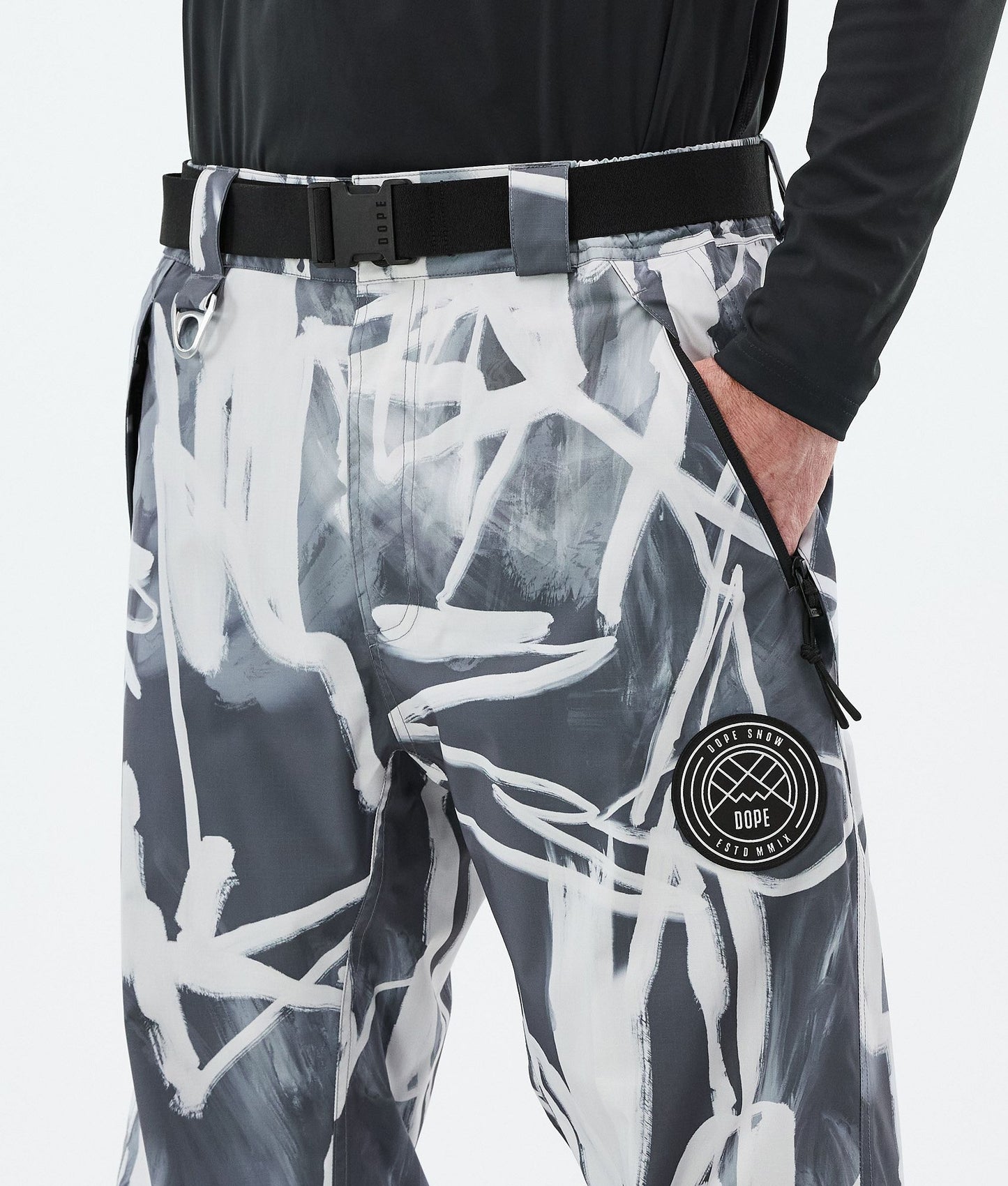 Snowboard Pants Men Scribble Black