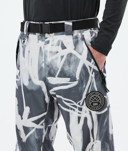 Snowboard Pants Men Scribble Black