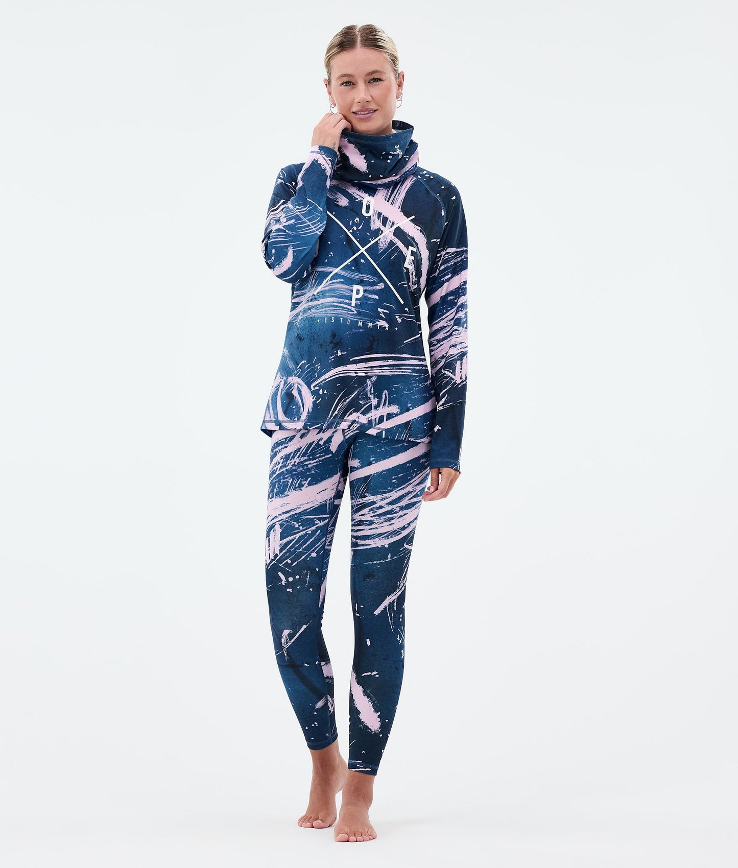 Base Layer Top Women 2X-Up Carvings Pink