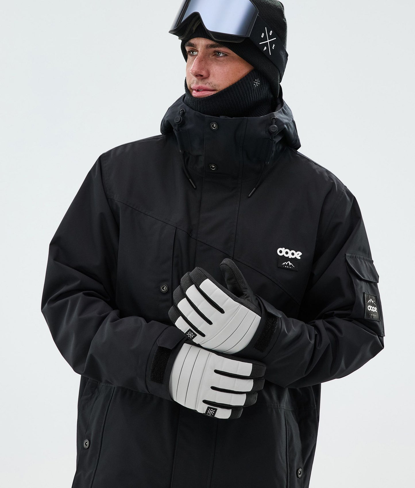Ski Gloves Light Grey