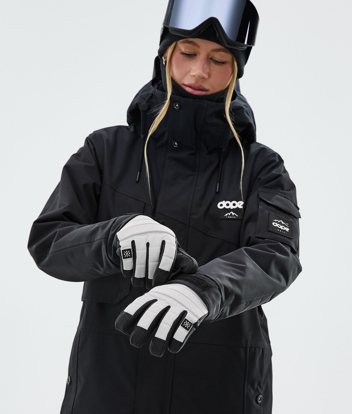 Ski Gloves Light Grey
