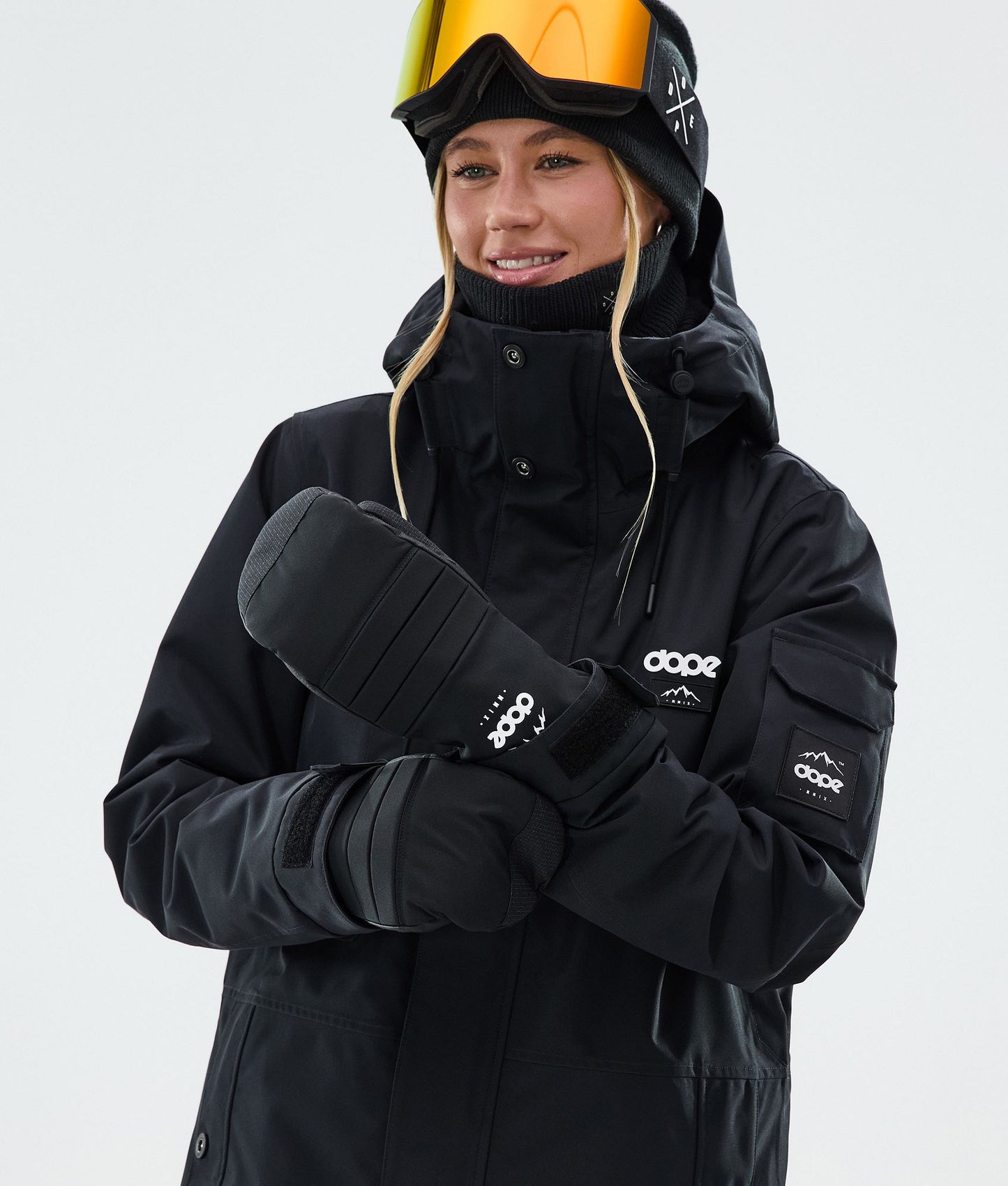 Snow Mittens Black