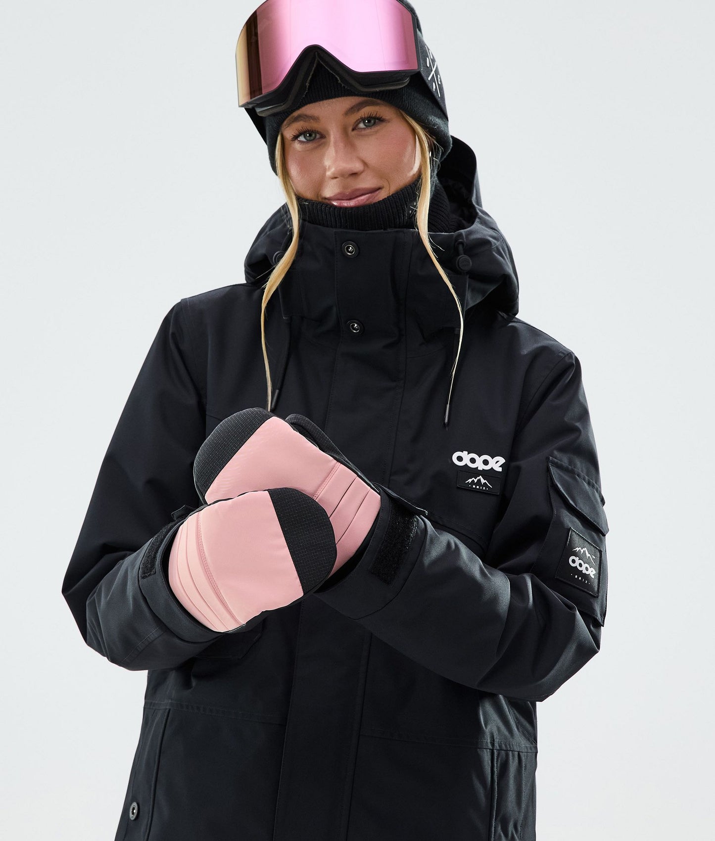 Snow Mittens Soft Pink