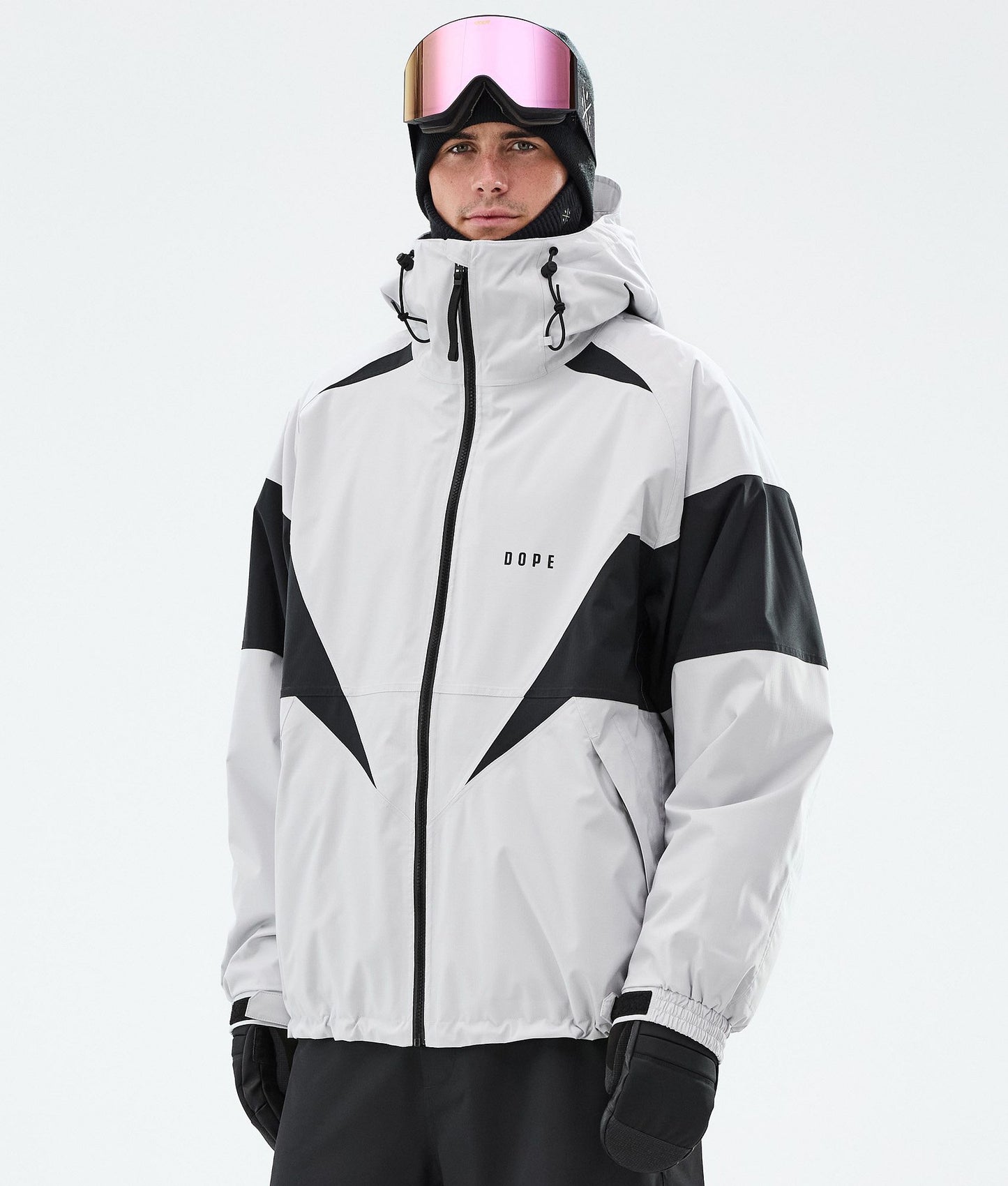 Snowboard Jacket Men Spike Light Grey/Black