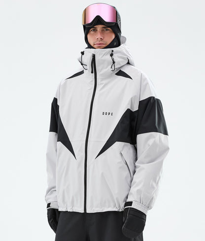 Snowboard Jacket Men Spike Light Grey/Black