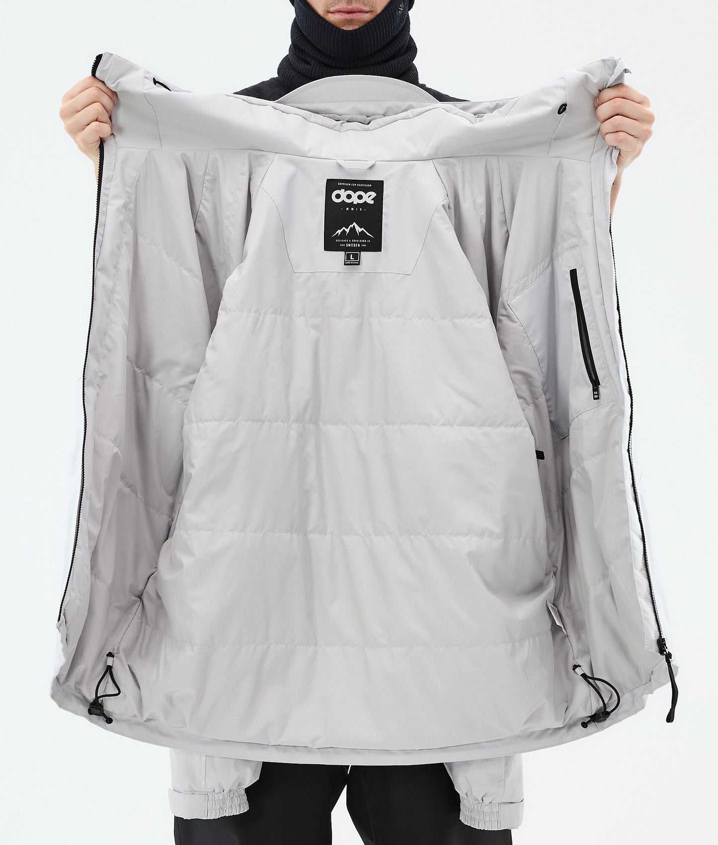 Snowboard Jacket Men Spike Light Grey/Black